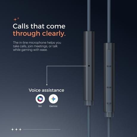 Noise Chord 100 Type-C Wired Earphone, Midnight Blue-7