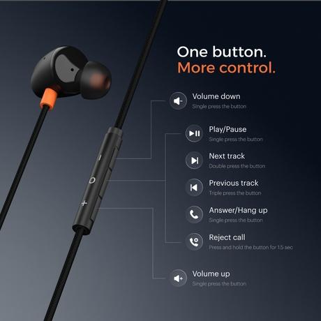 Noise Chord 200 Type-C Wired Earphone, Jet Black-5