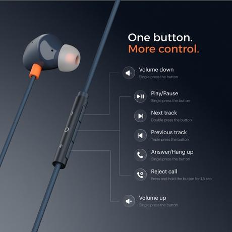 Noise Chord 200 Type-C Wired Earphone, Midnight Blue-5