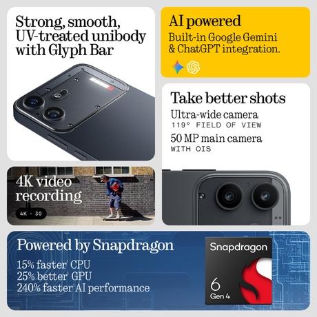 Nothing Phone (4b) 256 GB, 8 GB RAM, Black, Mobile Phone-3