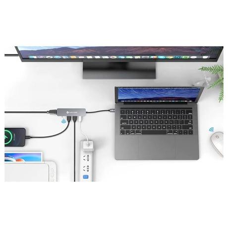 Novoo 5-in-1 Pro USB-C Hub with 3 USB-A Port, USB-C PD Port, HDMI Port, Dark Grey-5