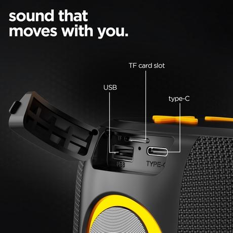 Nu Republic Sonicpop 2000 Wireless Speaker with 16 Watts Output, 6 Hrs Playtime, 66 mm Dynamic Driver, Multi RGB Led Lights (Black)-10