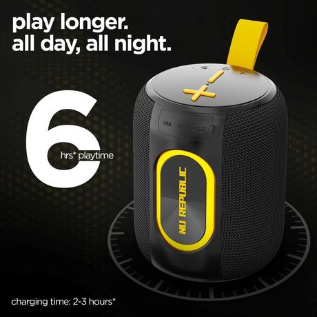Nu Republic Sonicpop 2000 Wireless Speaker with 16 Watts Output, 6 Hrs Playtime, 66 mm Dynamic Driver, Multi RGB Led Lights (Black)-6
