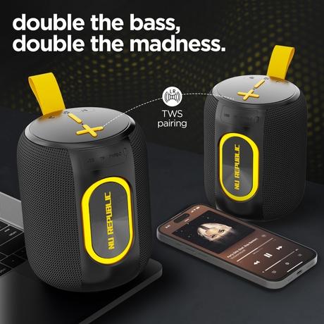 Nu Republic Sonicpop 2000 Wireless Speaker with 16 Watts Output, 6 Hrs Playtime, 66 mm Dynamic Driver, Multi RGB Led Lights (Black)-9