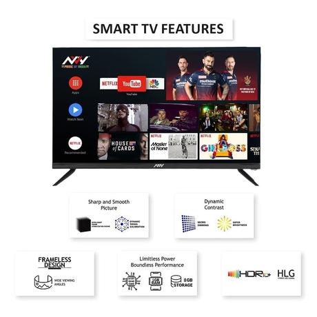 NVY 80 cm (32 inch) HD Ready Smart Frameless LED TV, NVA32SFR1 (Black) (2023 Model)-5