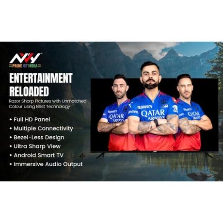 NVY 109 cm (43 Inch) FHD Smart Frameless LED TV, NVA43SFR1 (Black)-11