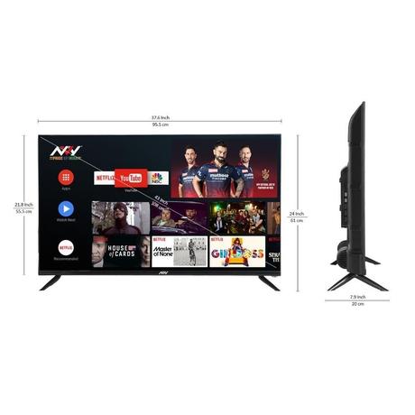 NVY 109 cm (43 Inch) FHD Smart Frameless LED TV, NVA43SFR1 (Black)-2