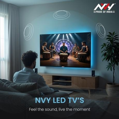 NVY 165 cm (65 inch) 4K UHD Smart Google LED TV, NVS65U, Black-10