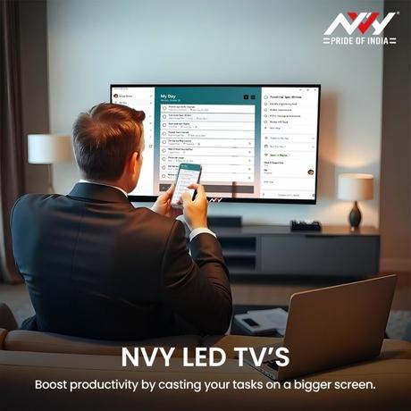 NVY 165 cm (65 inch) 4K UHD Smart Google LED TV, NVS65U, Black-12