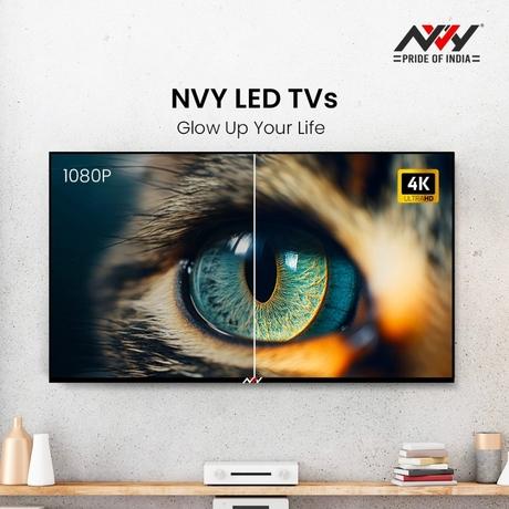 NVY 165 cm (65 inch) 4K UHD Smart Google LED TV, NVS65U, Black-8