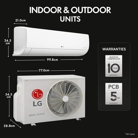 Buy LG Ton Star Inverter Split AC, RS-Q19KWZE (Wifi, 100