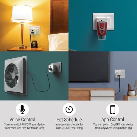 Oakter Oak Plug Mini Wi-Fi Smart Plug, White 6 Amp-2