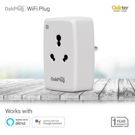 Oakter Oak Plug Plus Wi-Fi Smart Plug, White 16 Amp-1