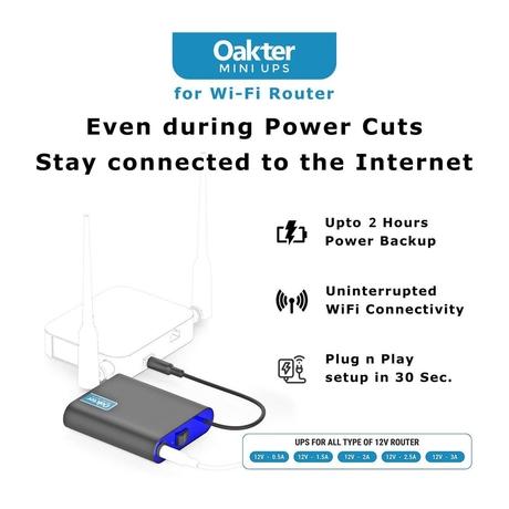 Oakter Mini UPS for Wi-Fi Router With Smart Charging-2