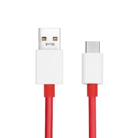 OnePlus USB-A to Type-C Cable 10 A, 100 cm (1 m) length, 480 Mbps data transfer, 160 W max fast charging, Red (DL129)-1