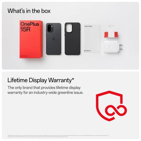 OnePlus 15R 5G 512 GB, 12 GB RAM, Charcoal Black, Mobile Phone-16
