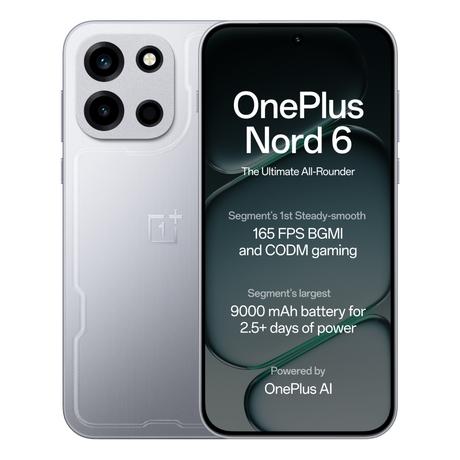 OnePlus Nord 6 5G 256 GB, 8 GB RAM, Quick Silver, Mobile Phone-0