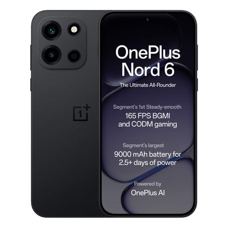 OnePlus Nord 6 5G 256 GB, 12 GB RAM, Pitch Black, Mobile Phone-0