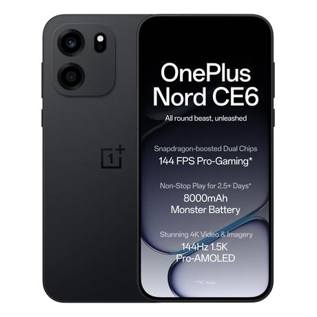 OnePlus Nord CE6 5G 128 GB, 8 GB RAM, Pitch Black, Mobile Phone-0