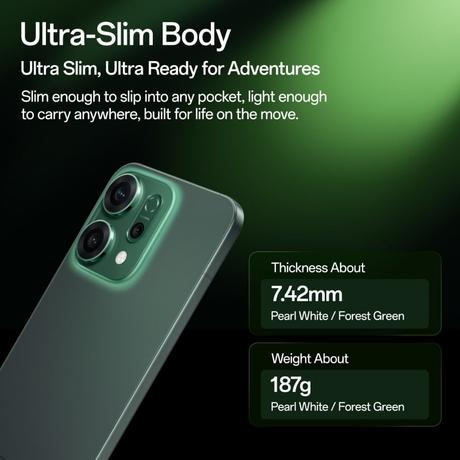 Oppo Reno 14 5G 256 GB, 8 GB RAM, Mint Green, Mobile Phone-5
