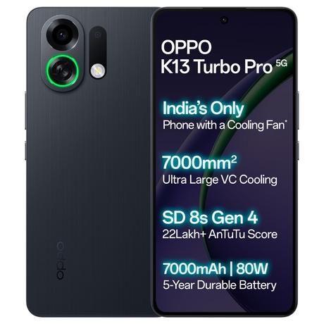 Oppo K13 Turbo Pro 256 GB, 8 GB RAM, Midnight Maverick, Mobile Phone-0