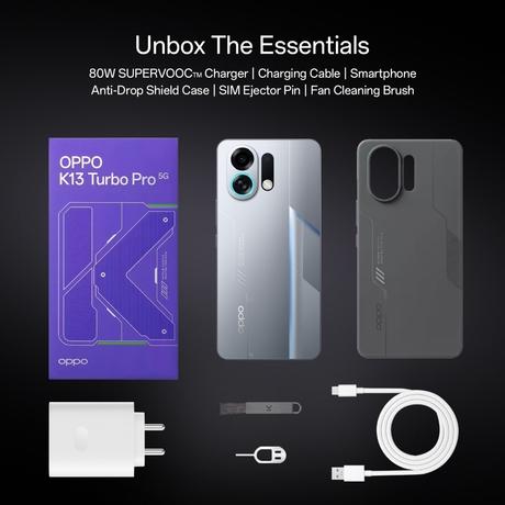 Oppo K13 Turbo Pro 256 GB, 12 GB RAM, Sliver Knight, Mobile Phone-28