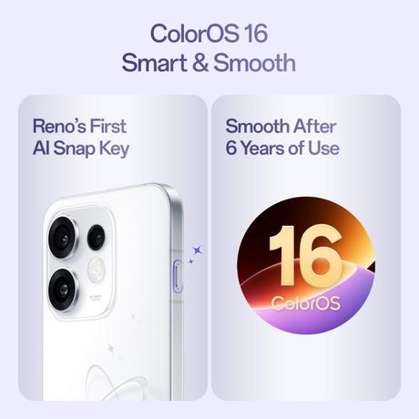 OPPO Reno16 256 GB, 8 GB RAM, Stellar Purple, Mobile Phone-6