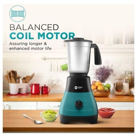 Orient Electric Fine Blend 500W 3 Jars Mixer Grinder, 3 Speed Control, Blue and Black-4