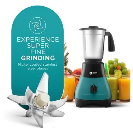 Orient Electric Fine Blend 500W 3 Jars Mixer Grinder, 3 Speed Control, Blue and Black-5