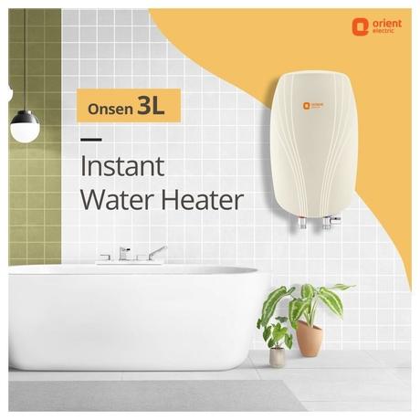 Orient IWON03VPSM3-WH, 3 Litre, Instant Water Heater, LED Indicator, Beige-2