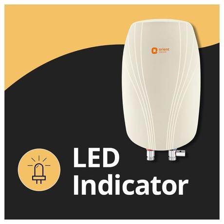 Orient IWON03VPSM3-WH, 3 Litre, Instant Water Heater, LED Indicator, Beige-5