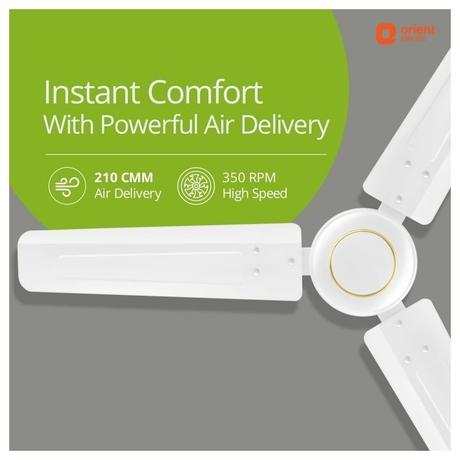 Orient Electric Ujala Energy Saver 1200 mm 3 Blade Ceiling Fan, White-3