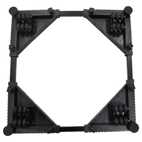 CNS Multipurpose Adjustable Trolley for Washing Machine and Refrigerator, Black-0