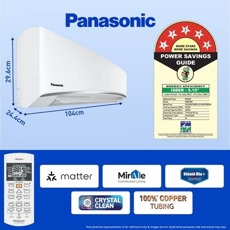 Panasonic 1.5 Ton 5 Star 7-in-1 Convertible Wi Fi Inverter Split AC EU18AKY5XFM (4 Way swing, MirAle, 100% Copper,PM 0.1 Filter for filtration, 2024 launch)-4