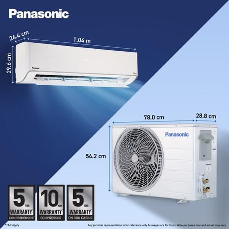 Panasonic 1.5 Ton 3 Star Hot & Cold Wi-Fi Inverter Smart Split AC (Matter/MirAIe, AI, -10 55 degree Celsius Operation, Copper Condenser, 8in1 Convertible, 4-Way, PM 0.1 Filter, CS/CU-EZ18CKYXFM, 2026 Model,White)-7