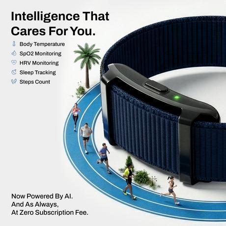 Pebble Qore 2 Fitness Band, Nebula Blue-4