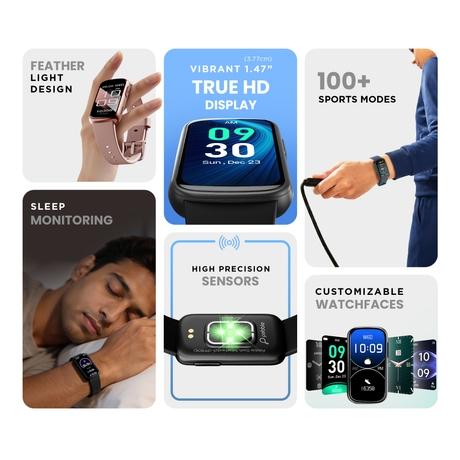 Pebble Dash Fitness Band, Jet Black-1
