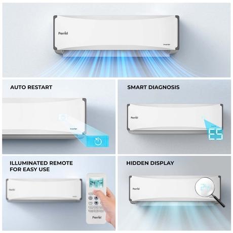 Perrel 1.5 Ton 3 Star Smart Split AC, PR15AS3IO2HLE25 (Copper, 5-in-1 Convertible, Anti-Bacterial PM 1.0 Filter, Cools at 55 degrees Celcius, 2025 Model)-2