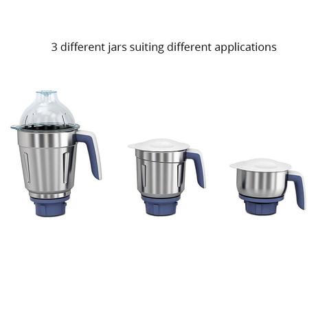 Philips Viva Collection HL7701/00 750-watt Juicer Mixer Grinder with 4 Leakproof jars, Large switch knobs (Elegant Lavender and White)-2