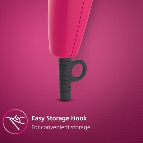 Philips Hair Dryer 1000 W, 2 Heat Settings, Easy Handling, Pink, HP8143/00-5