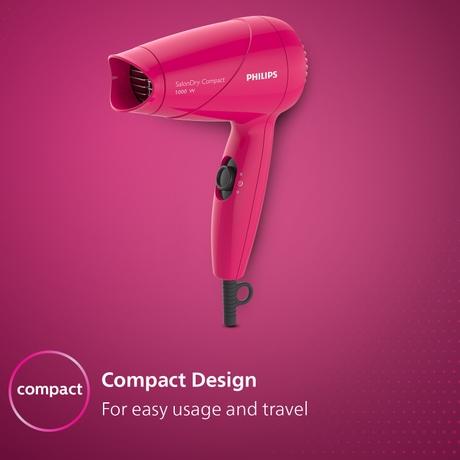 Philips 1000 Watts,Hair Dryer, 2 Heat Settings, Easy Handling HP8143/00, Pink-6