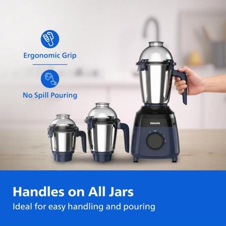 Philips Avance Collection 750 Watts 4 Jars Mixer Grinder, PowerChop technology, HL7707/00, Black-2