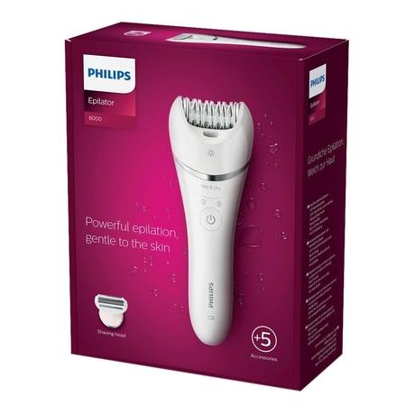 Philips 8000 Series BRE710/00 Epilator With Anti-Slip Grip, White-3