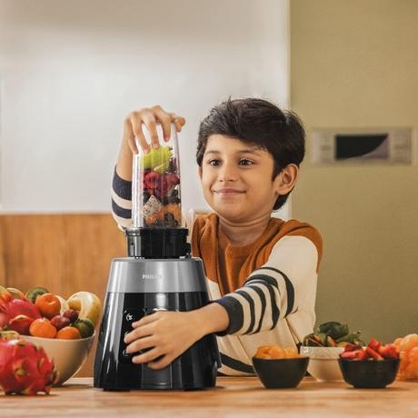 Philips 750 Watts Mixer Grinder with 4 Jars, Smart One-Touch Mode, Digital Interface, Soft Sound Technology (Black, HL7777/00)-7