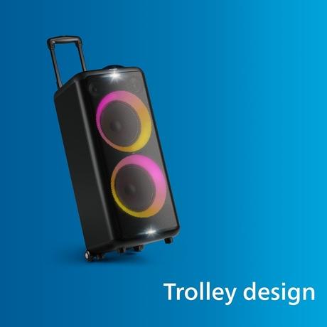 Philips TAX5206 2 Channel Bluetooth party speaker with Karaoke Effects, Black-4