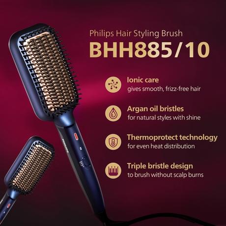 Philips BHH885 10 Hair Straightener Brush-2