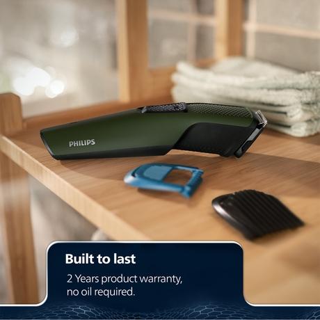 Philips Cordless Beard Trimmer with Dura Power Technology, 30 Min Runtime & 3 Length Settings (BT1230/18) Green-7