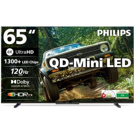 Philips 164 cm (65 inches), 4K Ultra HD QLED Smart QD-Mini LED Google TV, Black, 65MLED610/94-0