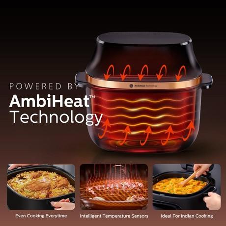 Philips OneChef 6L Smart All in One Cooking Device with 33-in-1 Functions, AmbiHeat Technology, NX5300/00-4