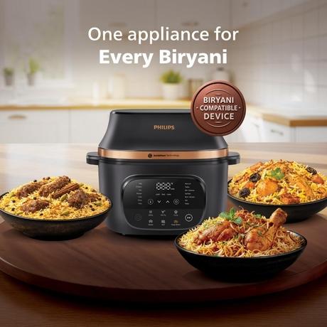 Philips OneChef 6L Smart All in One Cooking Device with 33-in-1 Functions, AmbiHeat Technology, NX5300/00-5
